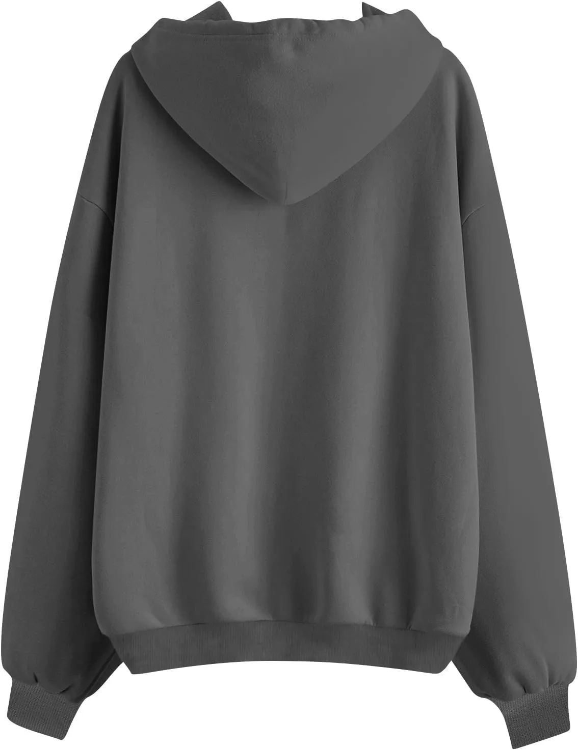 Zip Up Hoodies for Women Lightweight Long Sleeve Fleece Jacket Casual Loose Solid Color Coat Winter Clothes