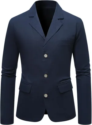 ZWRXW Men's Cotton Linen Blazer Button Down Lapel Neck Suit Coats Business Work Casual Blazer Jacket Slim Fit Office Outfits