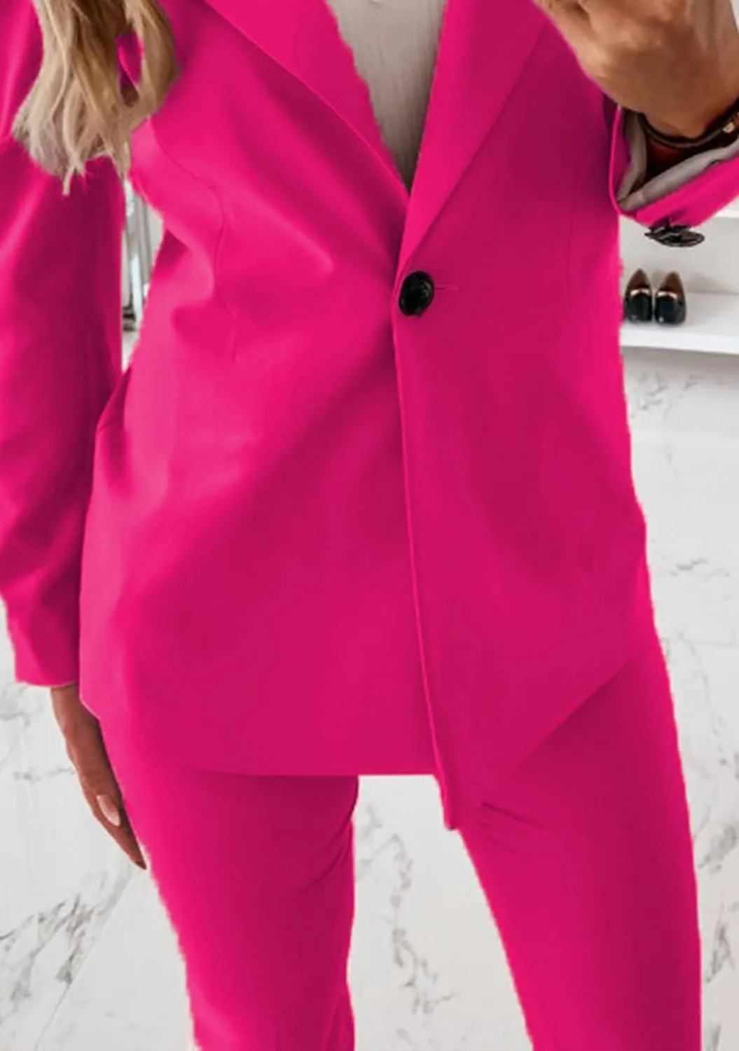 ZWRXW Womens Oversized Long Sleeve Blazers Notch Lapel One Button Suit Jacket Business Work Casual Office Blazers Outwear